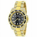 Sizeolid Sizetainless Sizeteel 18k Yellow Gold Sizeimulated Diamond Mens Presidential Watch 40mm