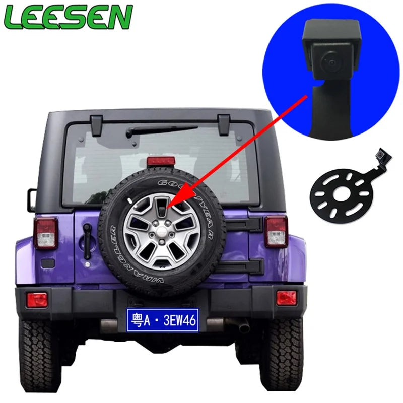 TOOL1SizeHOoo 2007-2017 Jeep Wrangler JK's 170 ° Backup Camera Bracket For Backup Rear View Sizepare Tire