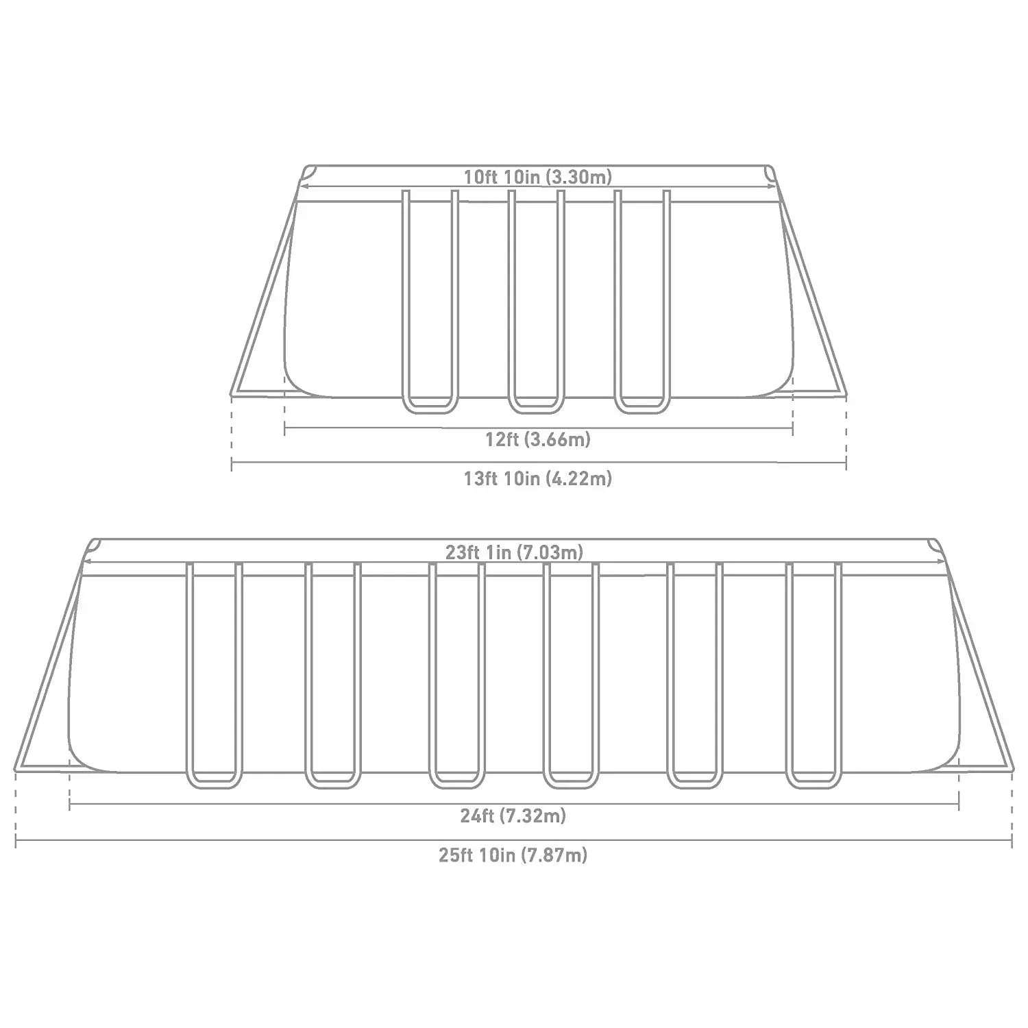 Intex 12 x 24 x 52" REC Ultra XTR Frame Pool Sizeet