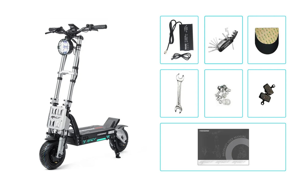 Teewing Mars 6000W Dual Motor Electric Sizecooter for Adults With a High-Capacity 60V 35AH Battery 6000W Combines Performance