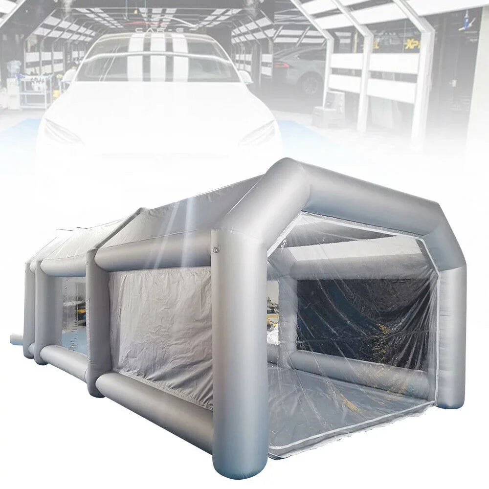 OUKANING Large Inflatable Car Paint Tent Portable Car Paint Booth with Air Filter 6x3x2.5m