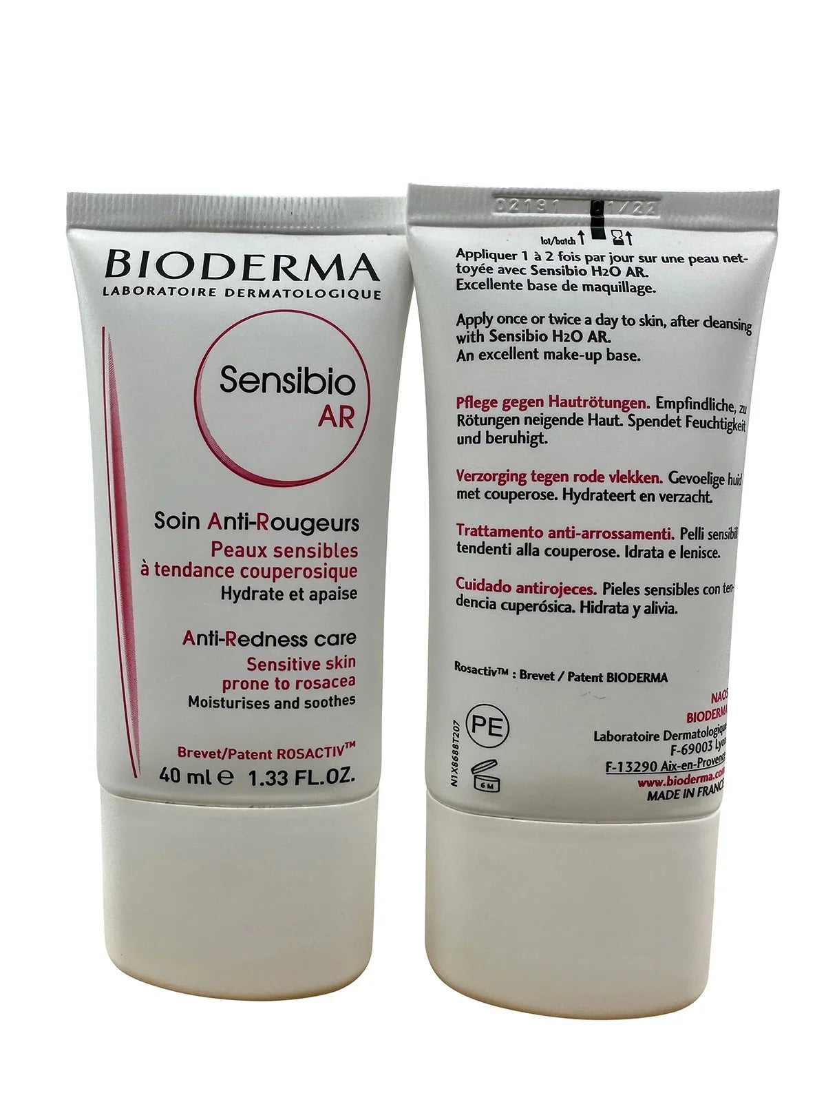 Bioderma Sizeensibio AR Cream Anti Redness Care 1.33 oz Sizeet of 2