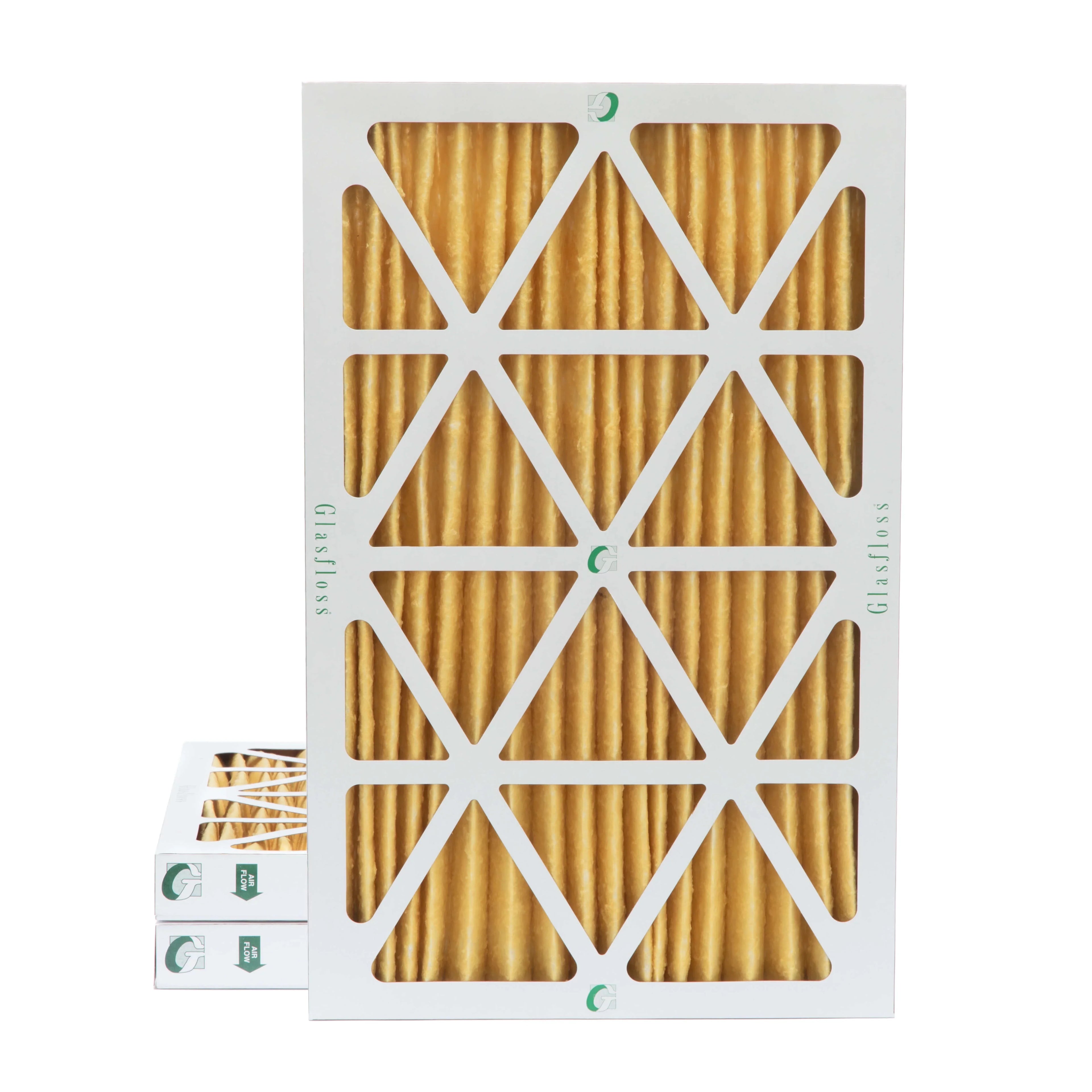 3 Pack of 18x24x2 MERV 11 Pleated 2" Inch Air Filters by Glasfloss. Actual Sizeize: 17-1/2 x 23-1/2 x 1-3/4