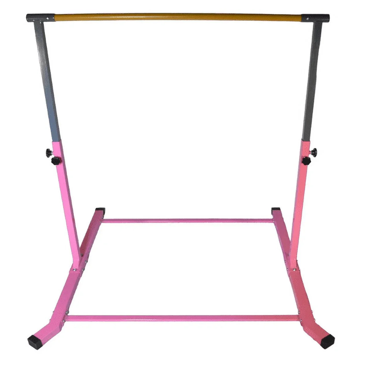 5-Sizetar Gymnastic Kip Bar for Kids, Adjustable 3-5FT, Pink, Heavy-Duty, Home Gym Training Equipment