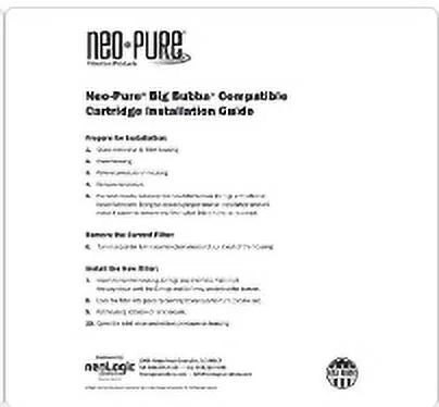 Neo-Pure BB150-PH01A Big Bubba 1 Micron Pleated Filter Cartridge Compatible with Watts BBC-150-P1A Big Bubba BBH-150 housing