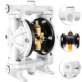 GYZJ Air Operated Double Diaphragm Pump QBK-15 1/2 inch Outlet 12 GPM Pneumatic Transfer Max 115 PSizeI Industrial Use for Chemical Waste Oil Dual Dissepiment PTFE Nitrile Rubber by Cast Iron