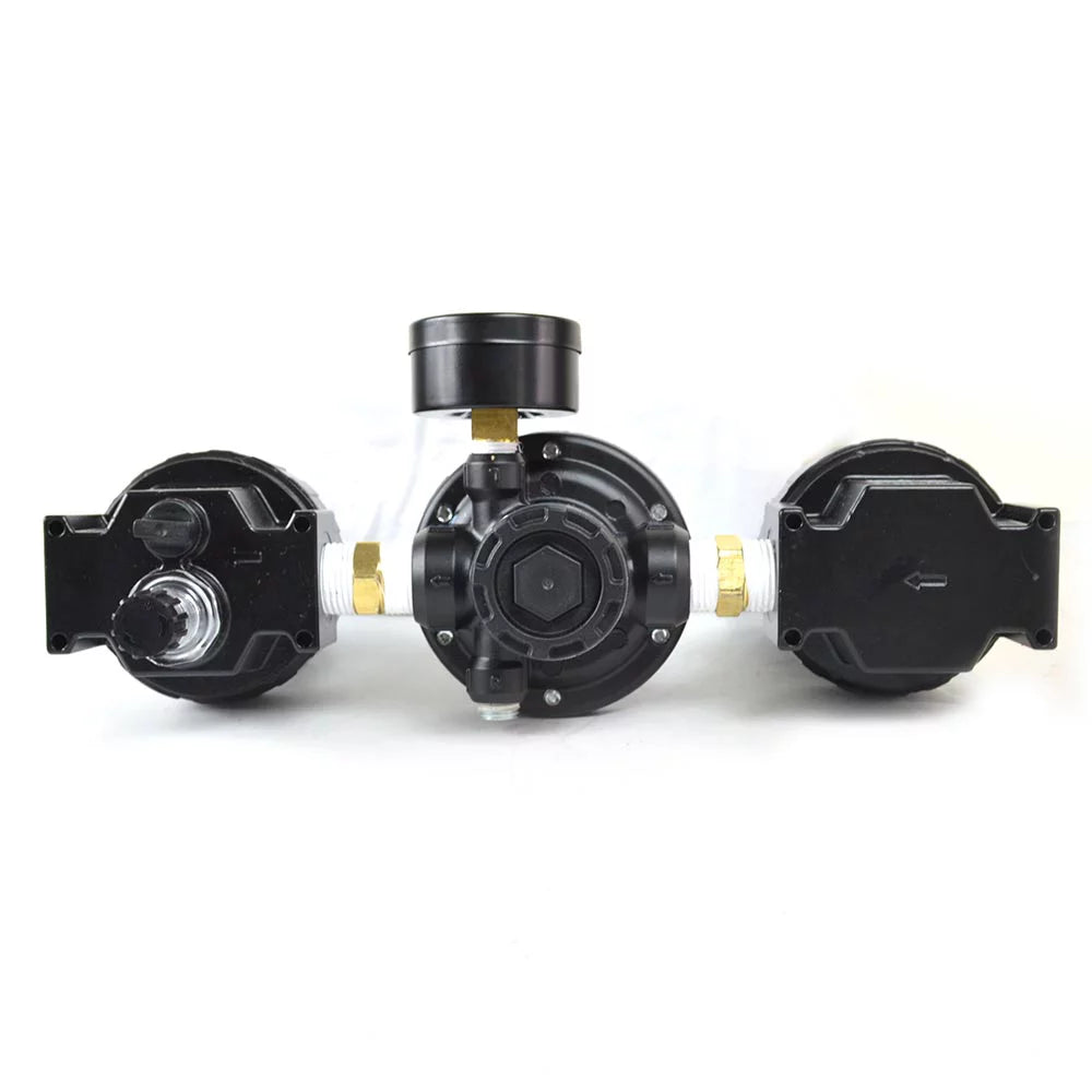 Interstate Pneumatics WC1081HDAG-250 1/2 Inch Large 'T' Handle Poly Bowl Filter Regulator Lubricator Integral Combo Made in USizeA.