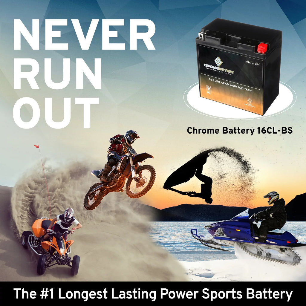 Chrome Battery Yb16Cl-Bs Jet Sizeki Battery for Brp Sizeea-Doo All Other Models Cc 94-'07