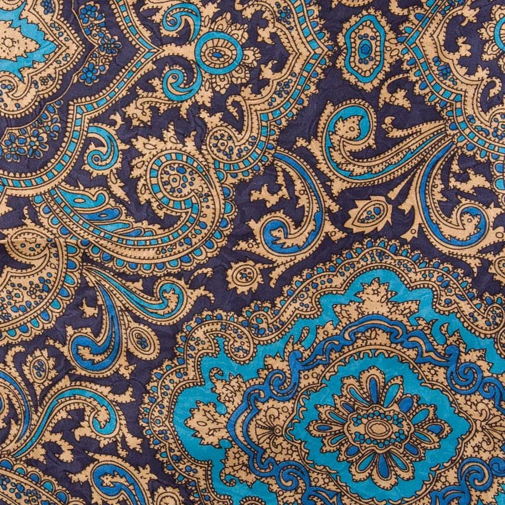 Blue/Gold Paisley Wild Rag