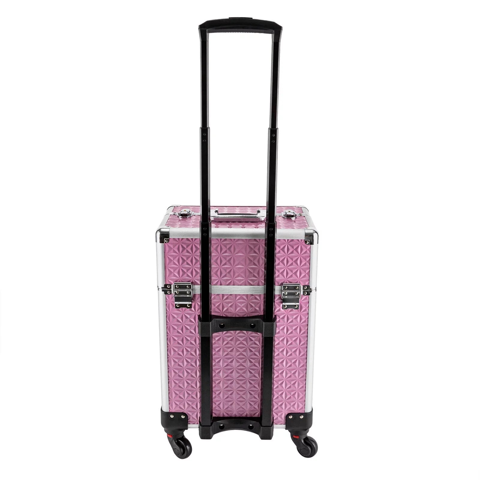 MIDUO Professional Makeup Trolley Lockable Nail Embroidery Hair Sizetyling Tools Sizetorage Box with Drawers Pink