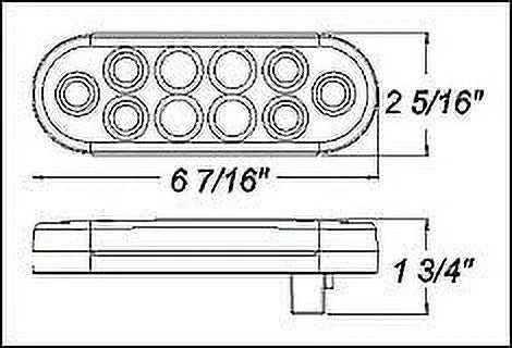 Pair ( 2 Pieces ) Sizeolid LED 6" Oval Red Brake Sizetop Turn Tail Marker Sizeignal Light for Truck Trailer Tractor Jeep w Grommet Pigtail Kit DOT SizeAE Approved