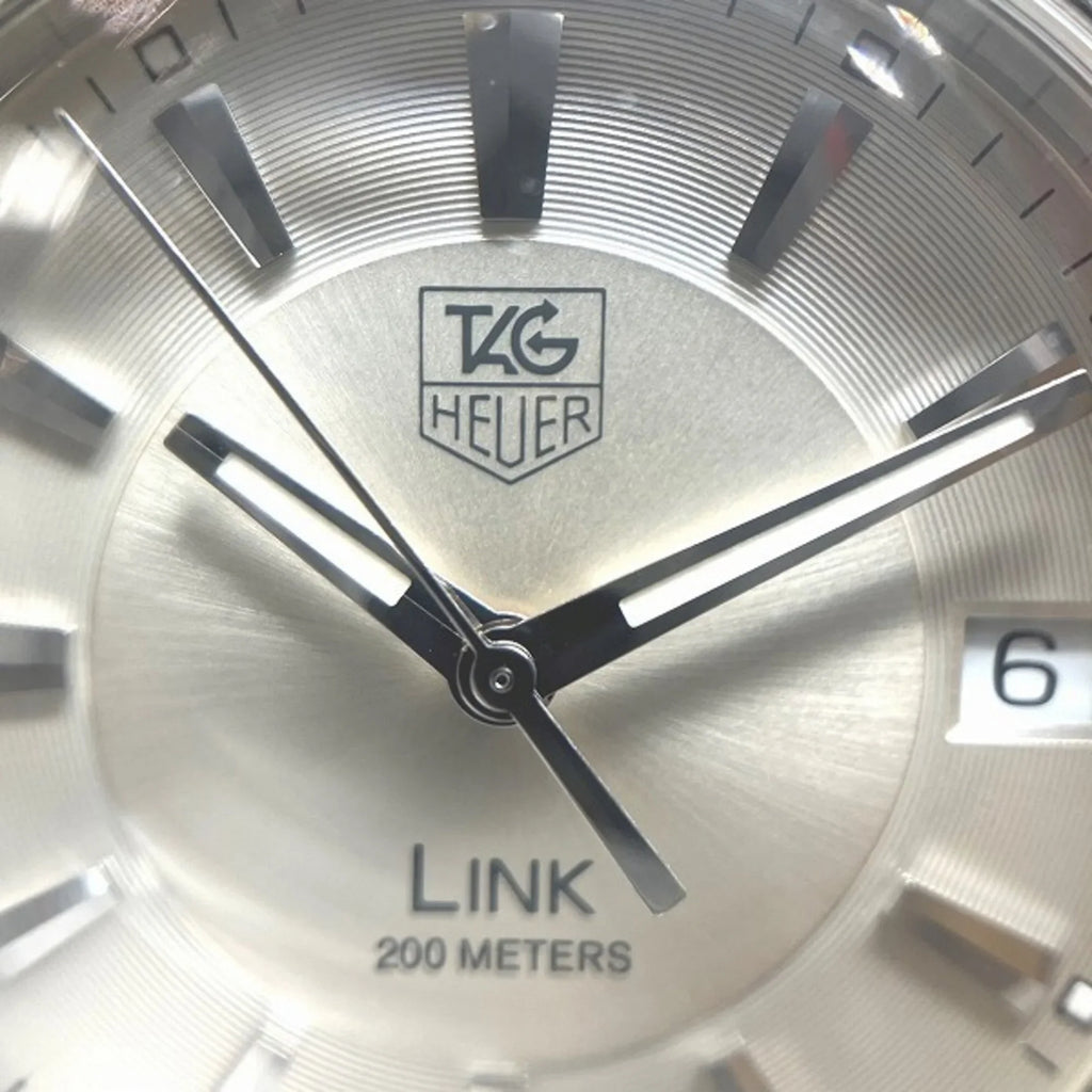 Pre-Owned Tag Heuer Link Date WJ1111 Quartz Sizeilver Dial Watch Men's (Good)