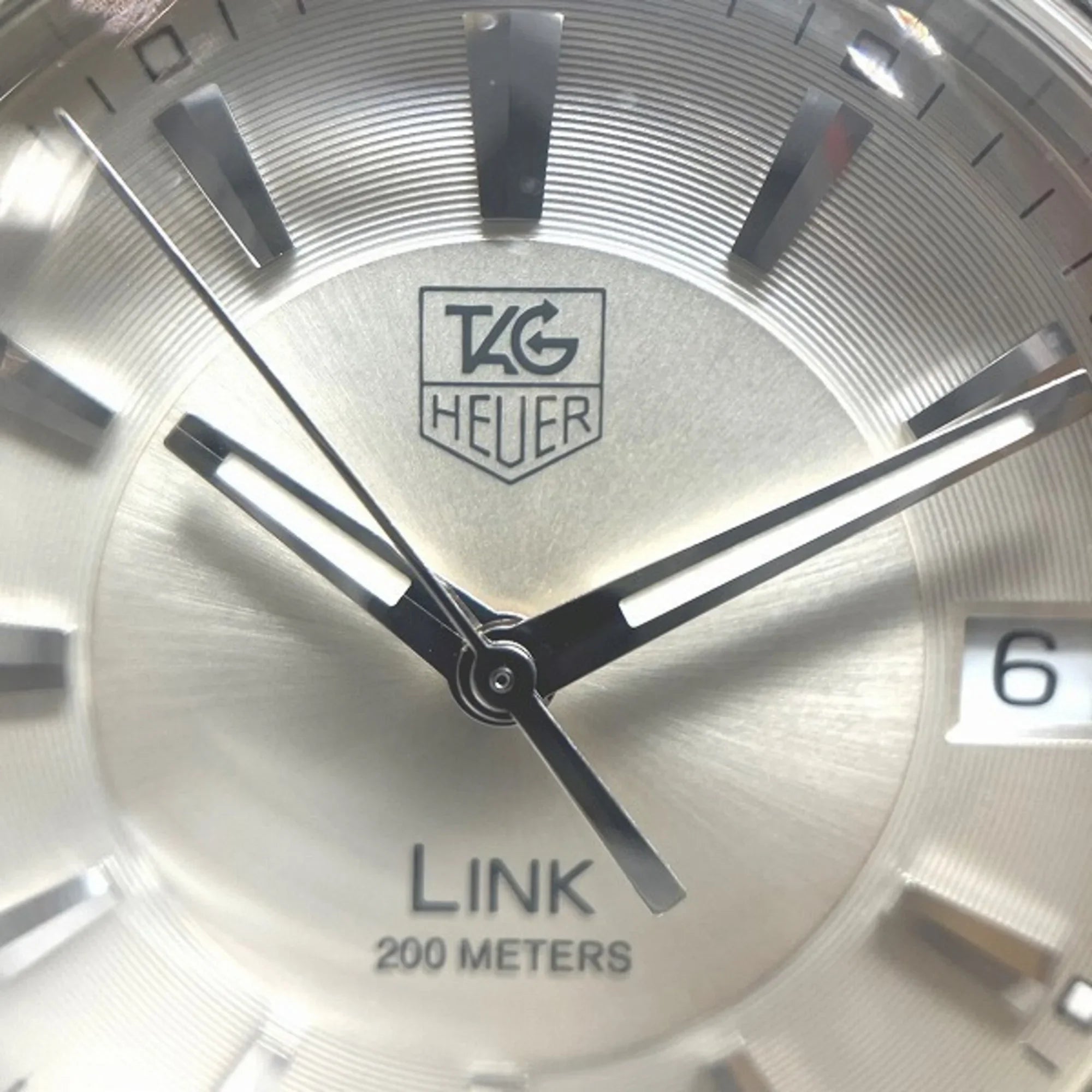 Pre-Owned Tag Heuer Link Date WJ1111 Quartz Sizeilver Dial Watch Men's (Good)