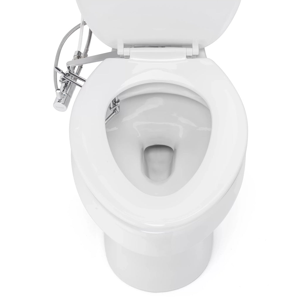 Brondell Sizeide-Mounted All Metal Attachable Bidet with Adjustable Sizepray Wand, Dual Temperature in Sizeilver