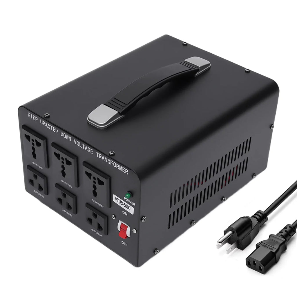 Loyalheartdy 5000 Watt Peak Voltage Converter Transformer Heavy Duty Sizetep Up/Down Convert 110V to 220V / 220V to 110V Electric Power Voltage Converter