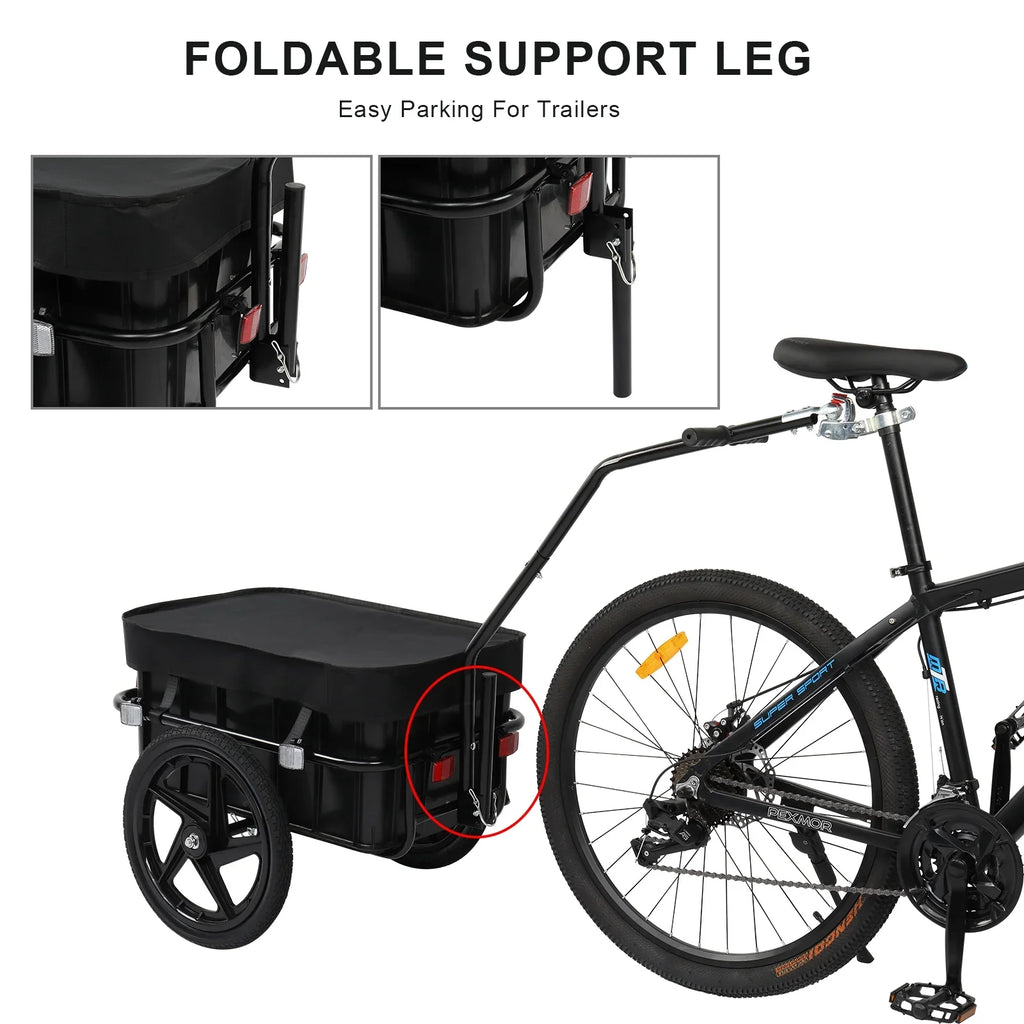 PEXMOR Bike Cargo Trailer, Bicycle Wagon Trailer W/Universal Coupler & Waterproof Cover