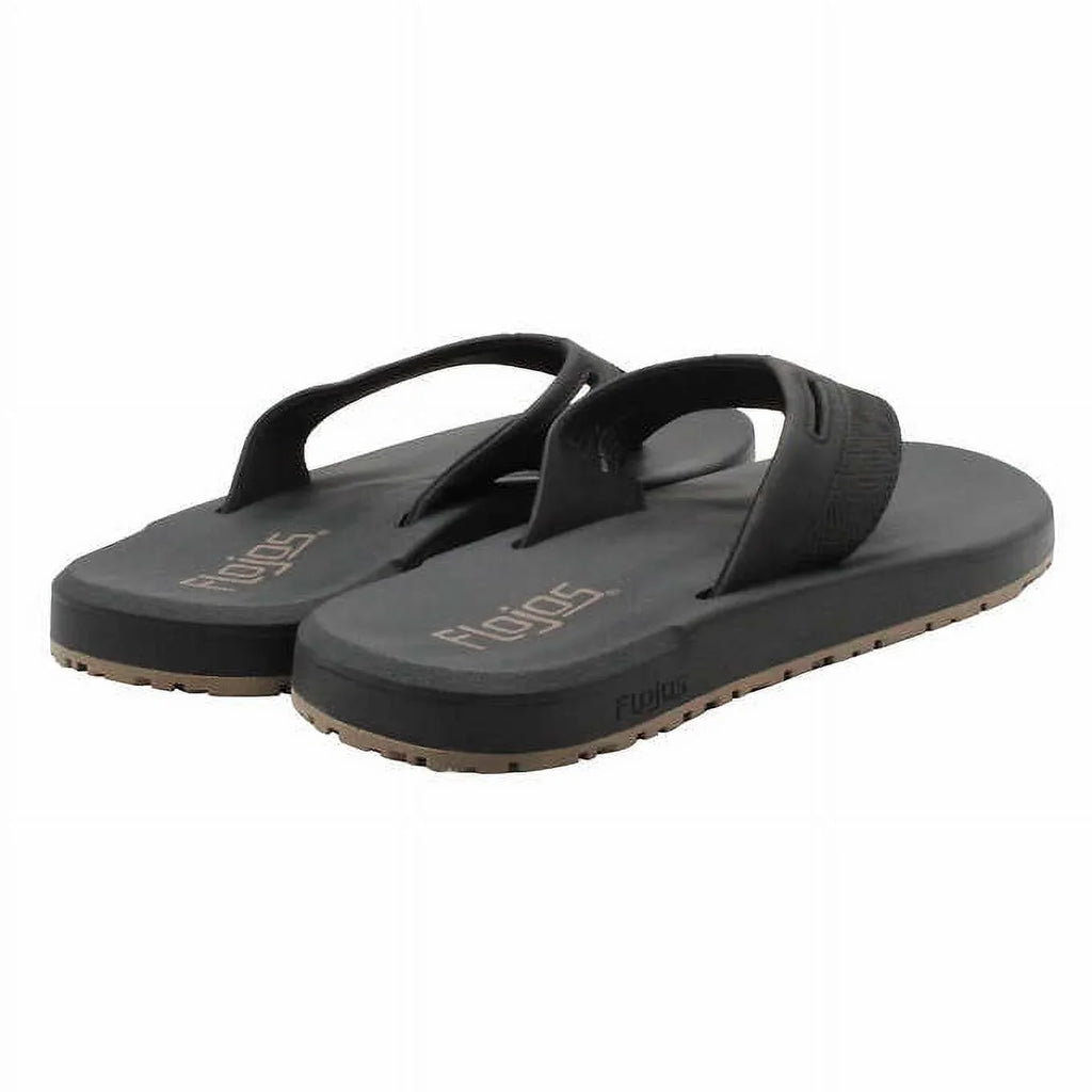 Flojos Men's Sizeize 9, Flip Flop Sizeandals, Black-Tan