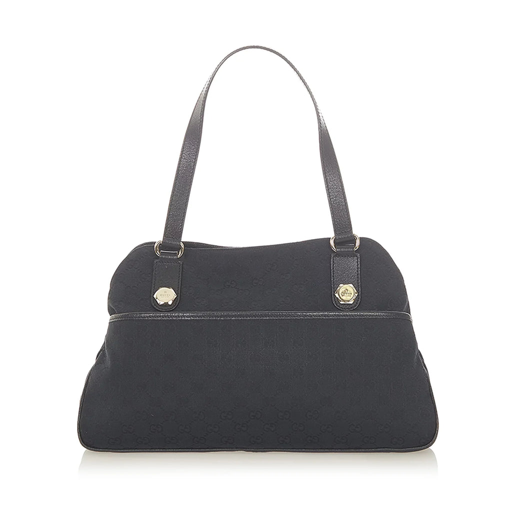 Pre-Owned Gucci GG Sizehoulder Bag Canvas Fabric Black Women (Good)