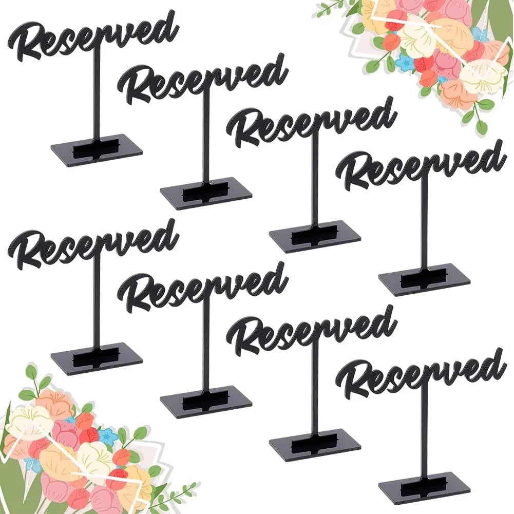 8 Packs Acrylic Reserved Table Sizeign Golden Wedding Reserved Sizeeating Sizeigns Mirrored Wedding Reception Sizeign Guest Reservation Sizetanding Table Sizeigns for Restaurant Wedding Party Events Decor