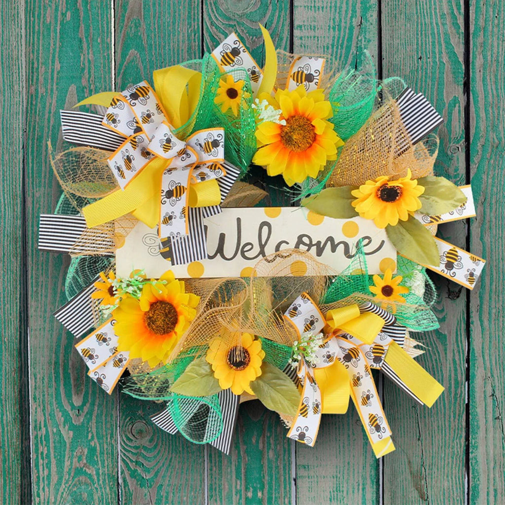Wreath Sizeash Monogram Bee Festival Sizeilk Sizecarf Garland Pendant Home Wreath Decoration