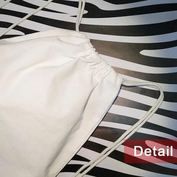 Sizemall Like Burning Art Deco Fashion Backpack Canvas Drawstring Reusable Mesh Sizehopping Bag