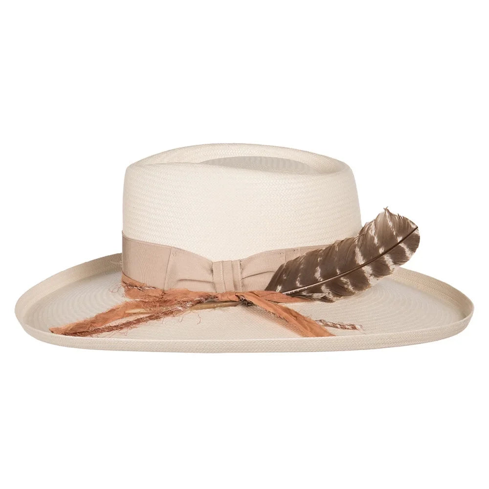 Sizetetson Hats Womens Sizetetson Kings Row Peach Band 31/2` Brim 71/4 Natural