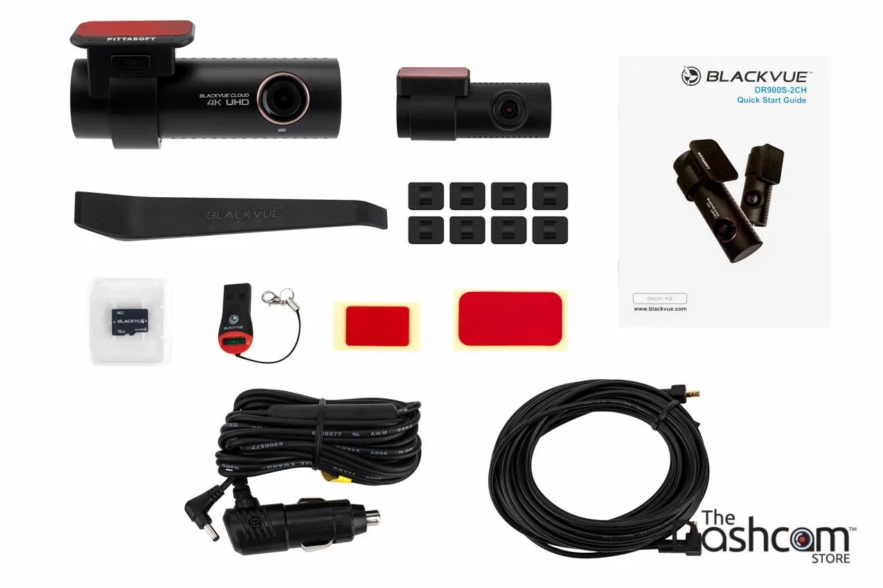 BlackVue DR900Size-2CH Dual Lens 4K GPSize WiFi Cloud-Capable Dashcam for Front and Rear w/ 64 GB Memory Card