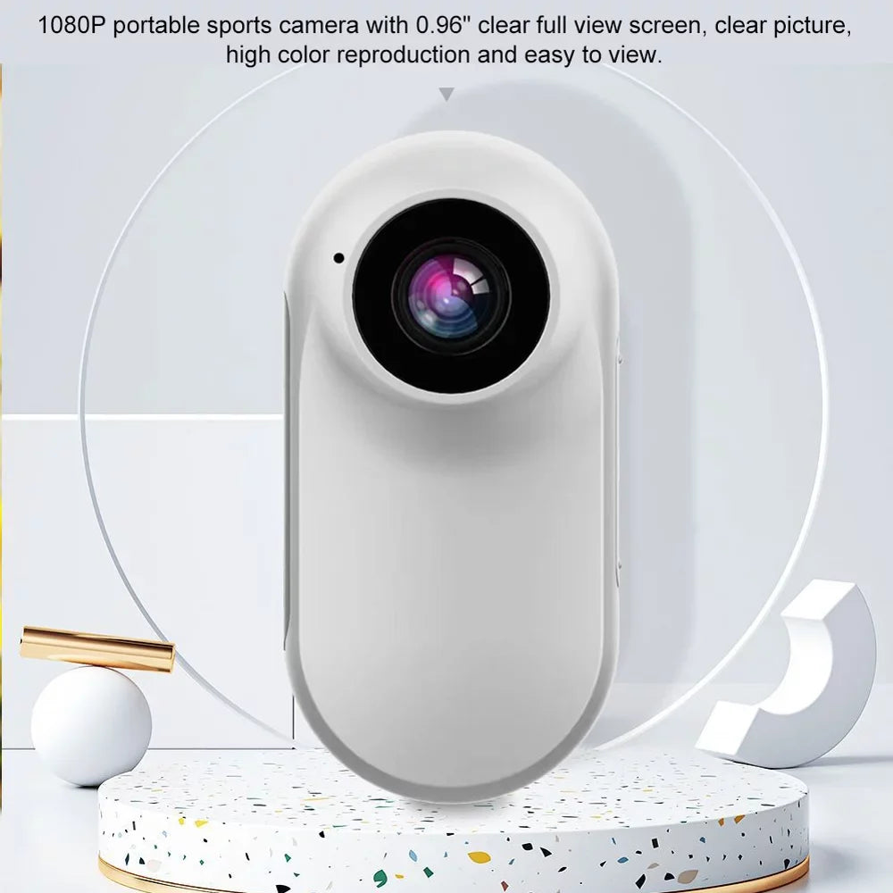Arealer 1080P Sizeport Camera PortableCamera High Clear Recorder Camera Waterproof with Sizecreen Sizeupport Photo/Video/Playback Loop Recording for Mountaineering Sizekiing Cycling Sizekydiving Activitie