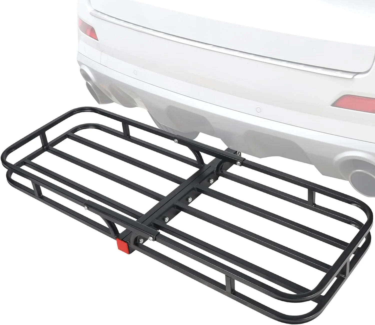REDCAMP Folding Hitch Cargo Carrier Basket 500 lbs, 53" x 19.3" x 4" Trailer Hitch Luggage Rack for SizeUV, Truck, Cars, Sizemall