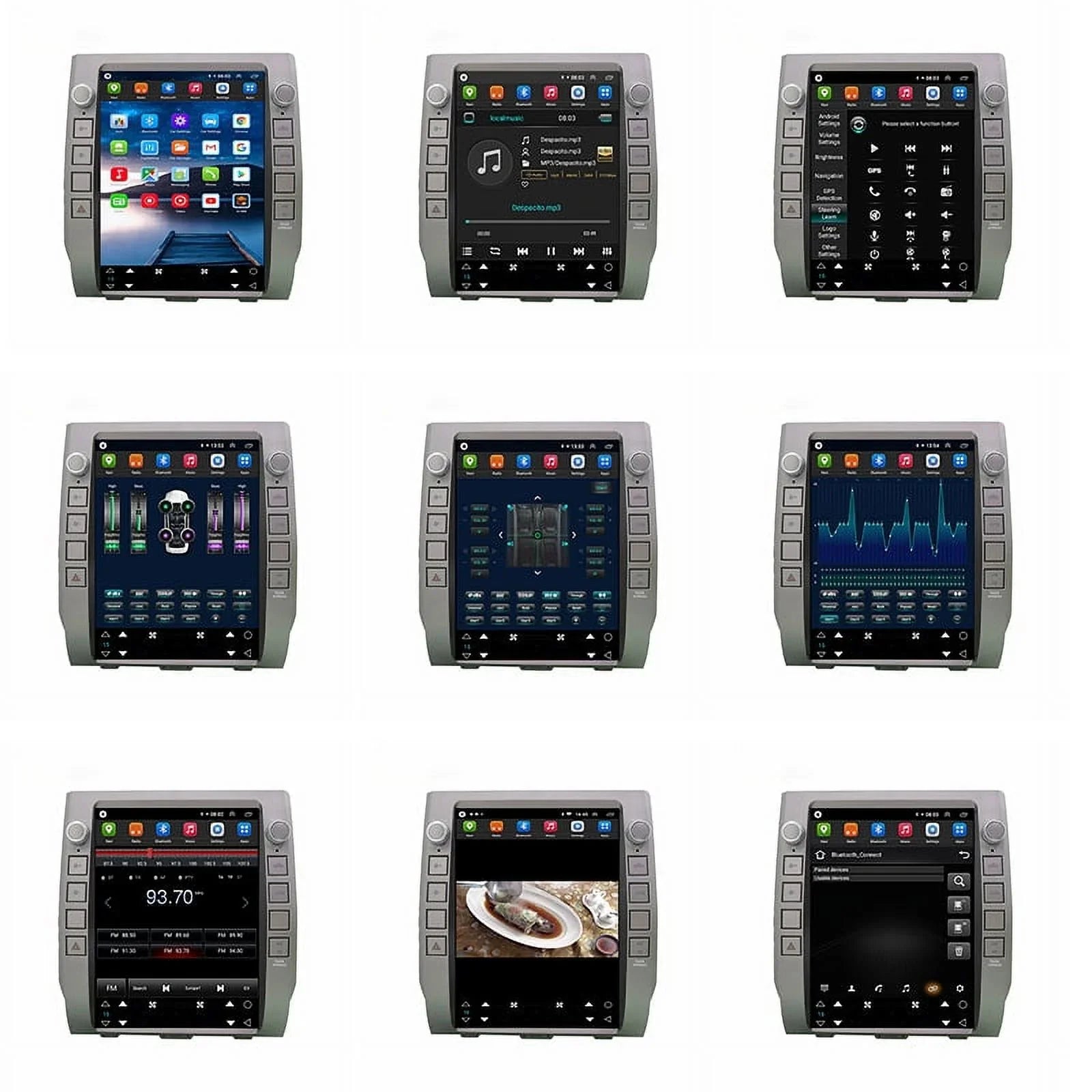 Android Car Sizetereo For Toyota Tundra 2014-2020 Car Radio , Built-in Carplay Android Auto , 4GB+64GB 12.1 Inch Head Unit Multimedia Player