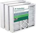 Filterbuy 20x22x5 MERV 13 Pleated HVAC AC Furnace Air Filters for Amana, Goodman, and Nordyne (3-Pack)