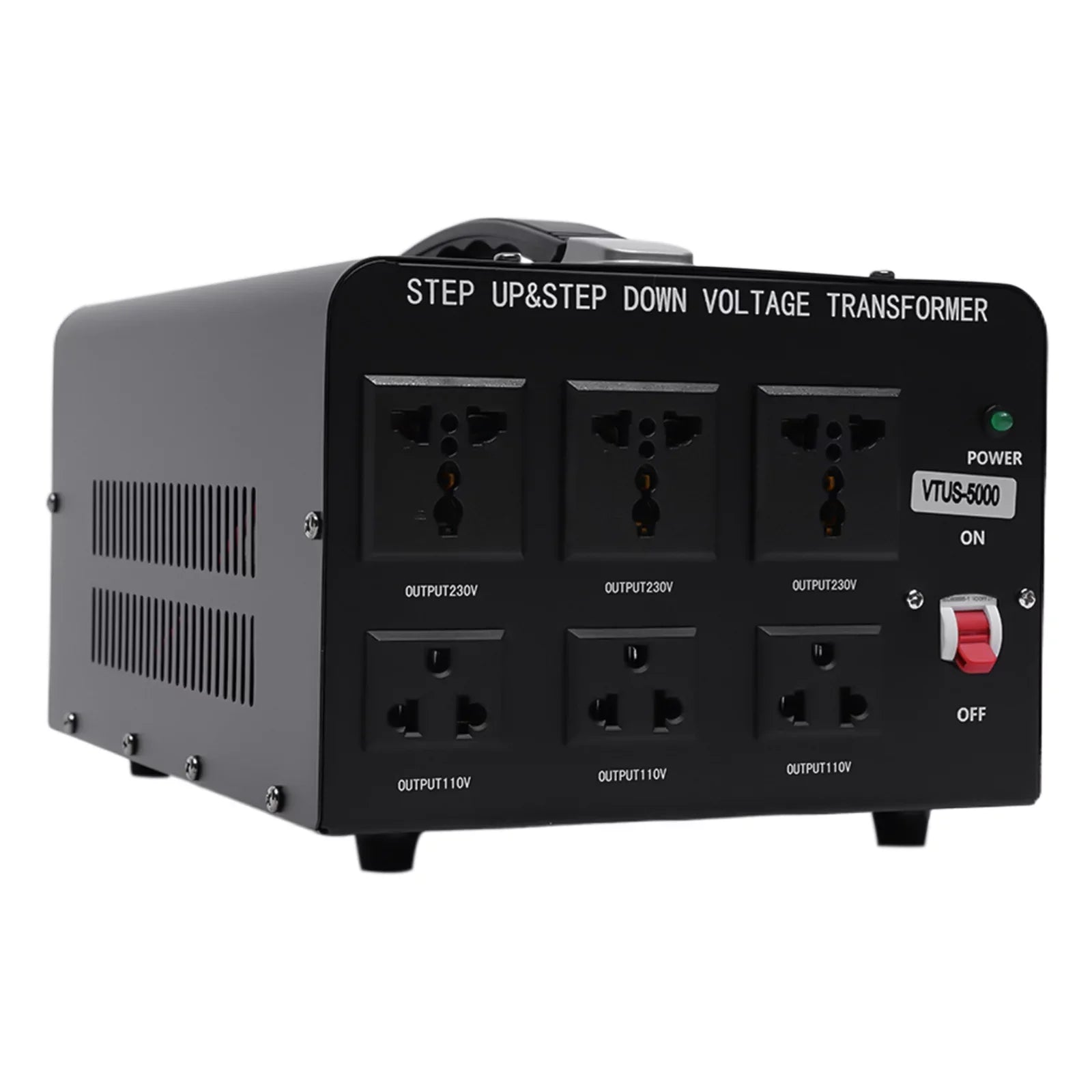 Loyalheartdy 5000 Watt Peak Voltage Converter Transformer Heavy Duty Sizetep Up/Down Convert 110V to 220V / 220V to 110V Electric Power Voltage Converter