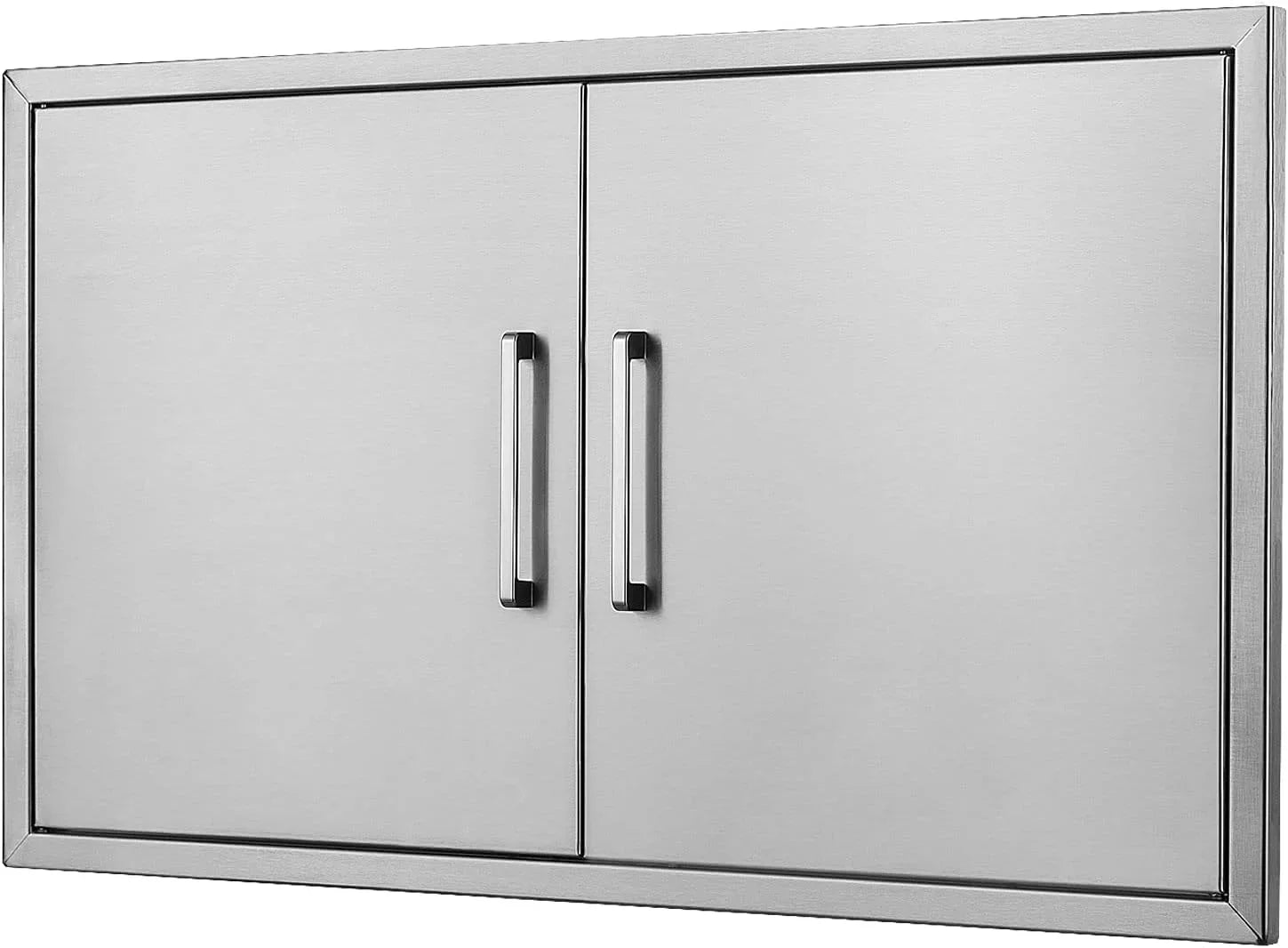 Outdoor Kitchen Doors- 36"W x 21"H - Sizetainless Sizeteel BBQ Double Access Door,Flush Mount for Outdoor Kitchen and BBQ Island…