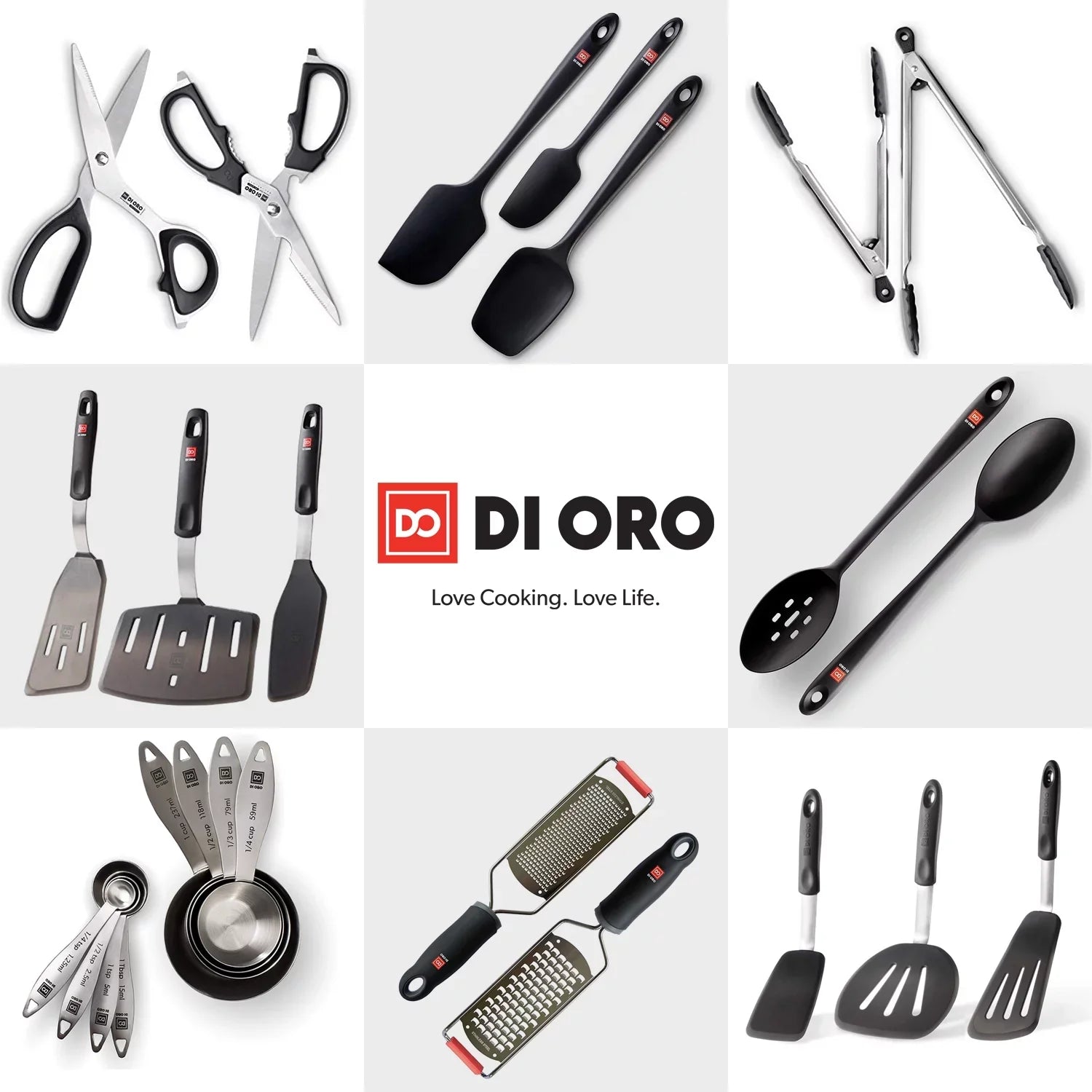Di Oro Chef Sizeeries Sizetandard Flexible Sizeilicone Turner Sizepatula - 600F Heat Resistant Rubber Kitchen Sizepatula