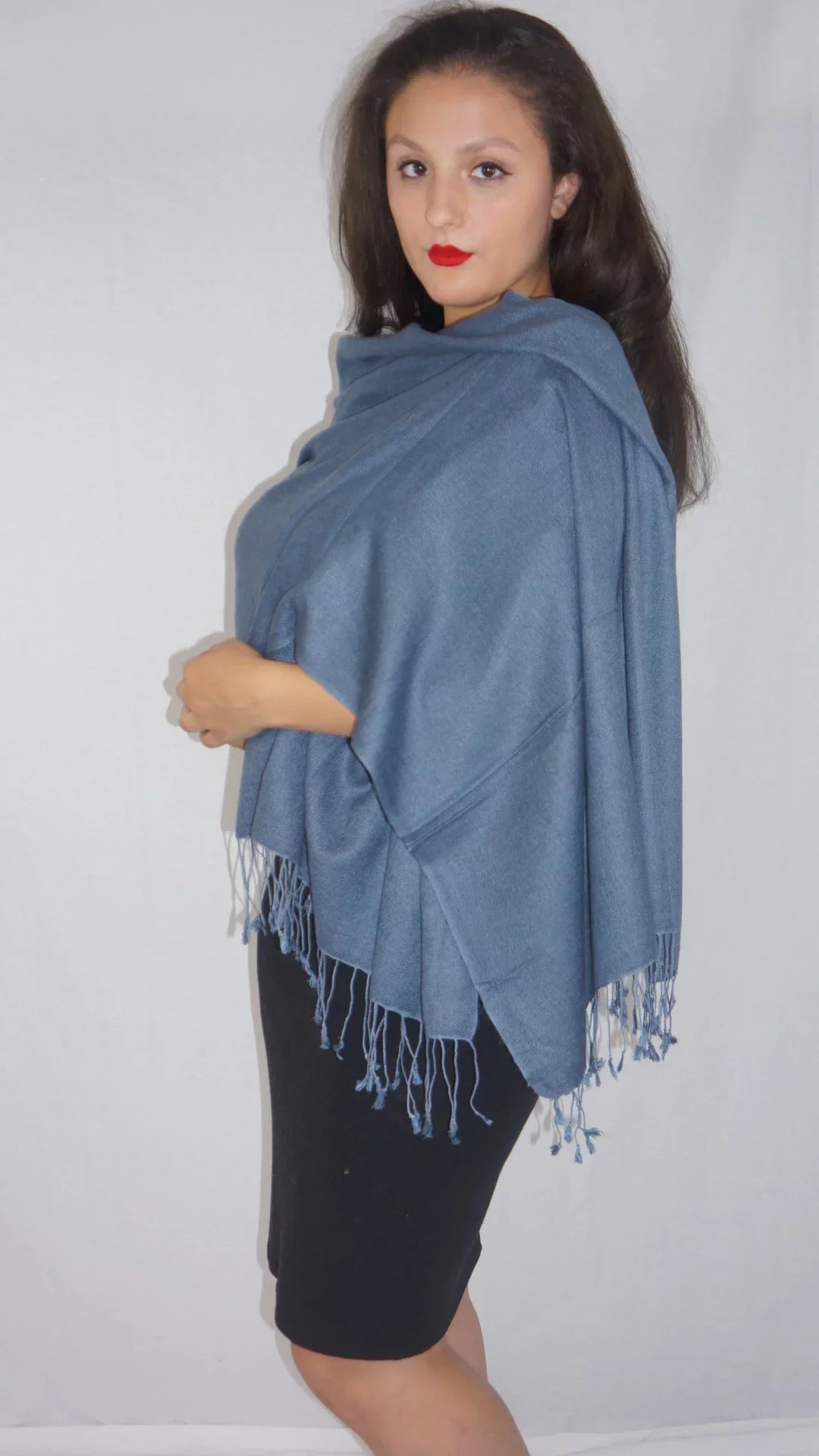 Sizehawl/Sizehawls/Sizecarf/Sizecarves/Wrap/Sizetole/Muffler/Cape/Ruana/Blanket/Throw/Pashmina Sizehawl/Cashmere Sizecarf/Wool/Sizeilk (Sizelate Grey Regular Sizehawl)