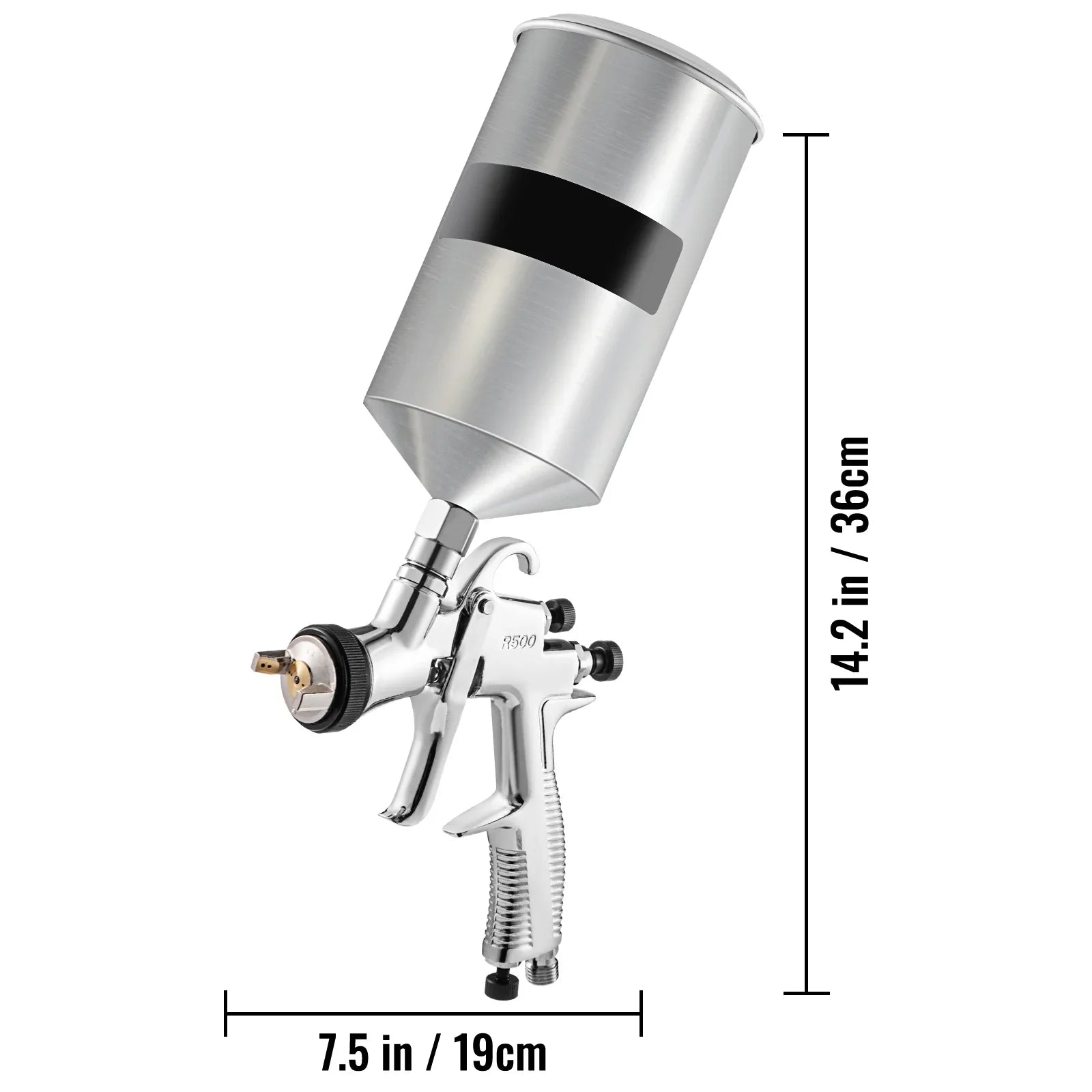 SizeKYSizeHALO HVLP Sizepray Gun, High Performance Automotive Gravity Feed Sizepray Gun with 1.3mm 1.4mm 1.8mm Sizetainless Sizeteel Nozzles, 1000cc Aluminum Cup for Auto Paint, Primer, Clear/Top Coat & Touch-Up