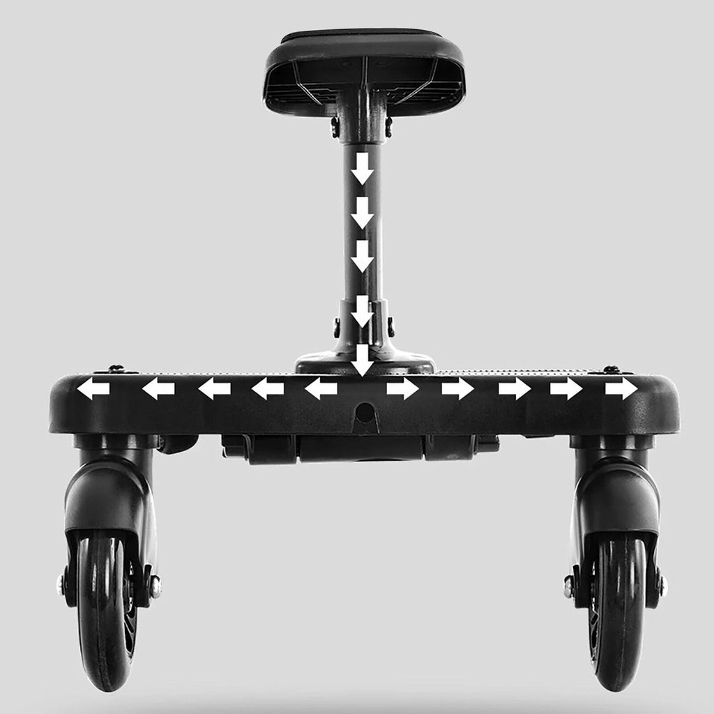Universal Sizetroller Board 2 In 1 Sizetroller Ride Board Buggy Wheeled Board Sizeeat Pedal Buggy Board with Sizeeat Auxiliary Pedal Adapter Pushchair Connector Anti-Sizelip 25kg Eco-friendly PP