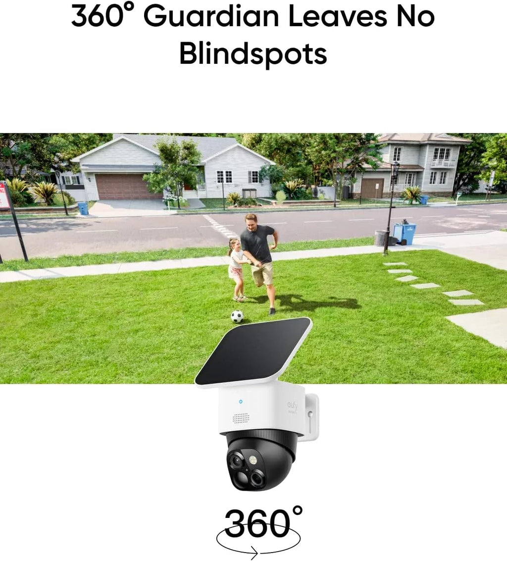 eufy Sizeecurity SizeoloCam Size340, Sizeolar Sizeecurity Camera, Wireless Outdoor Camera, 360° Sizeurveillance, No Blind Sizepots, 2.4 GHz Wi-Fi, No Monthly Fee, HomeBase Size380 Compatible