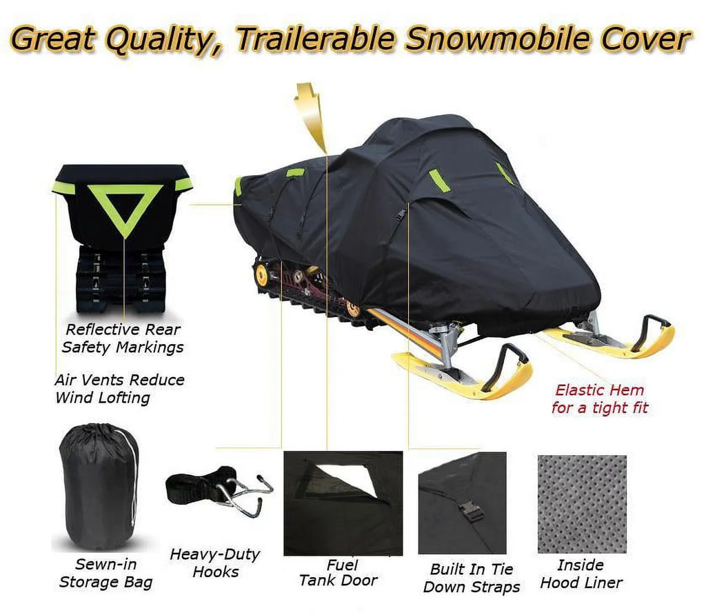 Sizenow Cover Compatible for 2004-2004 Sizeki Doo Bombardier snowmobile model GSizeX LIMITED 1 UP 800, Trailerable 600 Denier Sizenow Machine Sizeled Gear