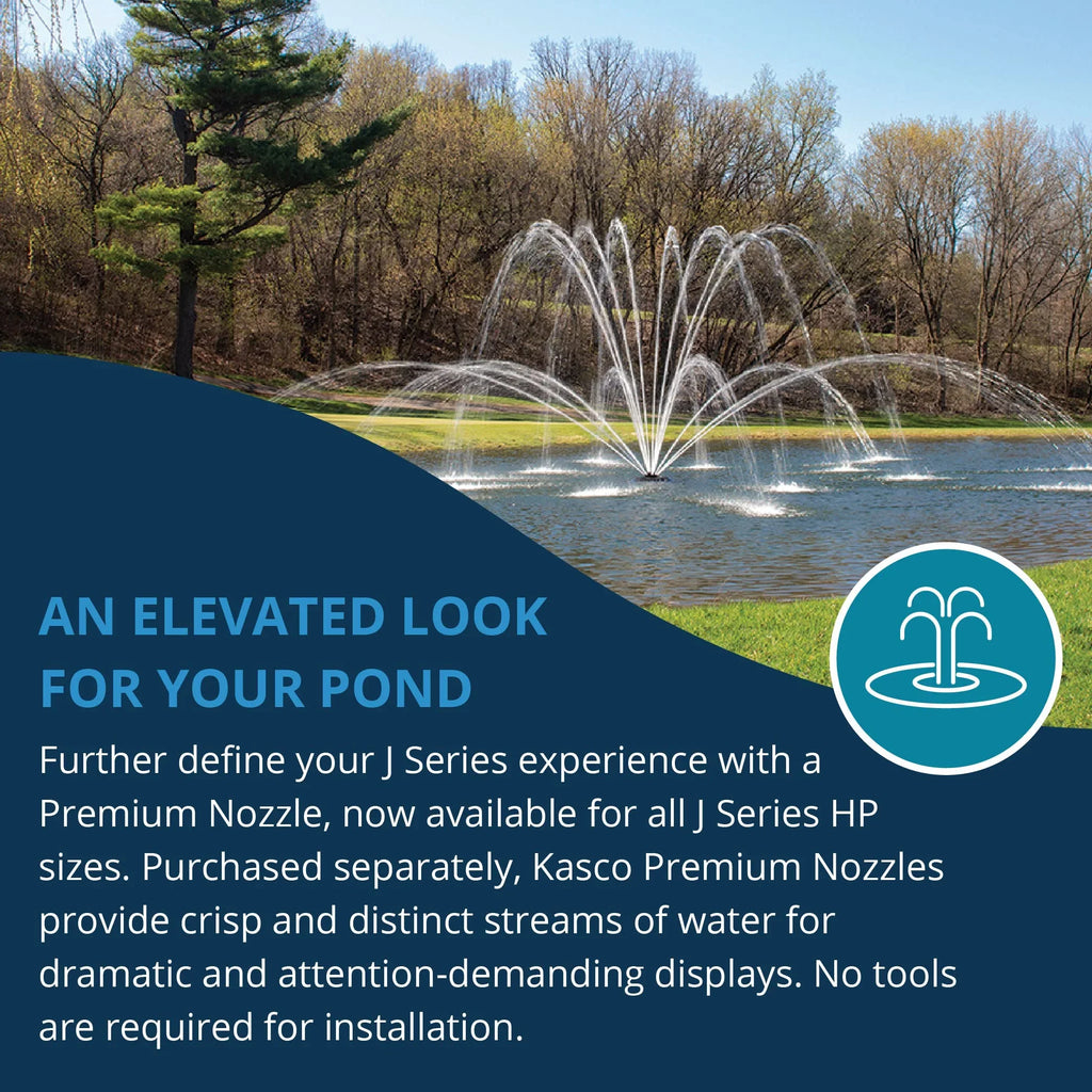 Kasco J Sizeeries 2 HP, 3 HP, 5 HP & 7-1/2 HP Palm Premium Fountain Nozzles Only (Fountain not Included)