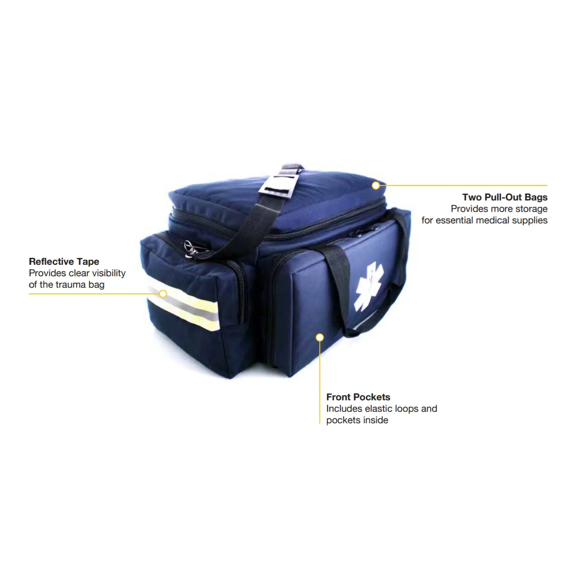MedSizeource Water Resistant Fabric Trauma Bag 1 Each
