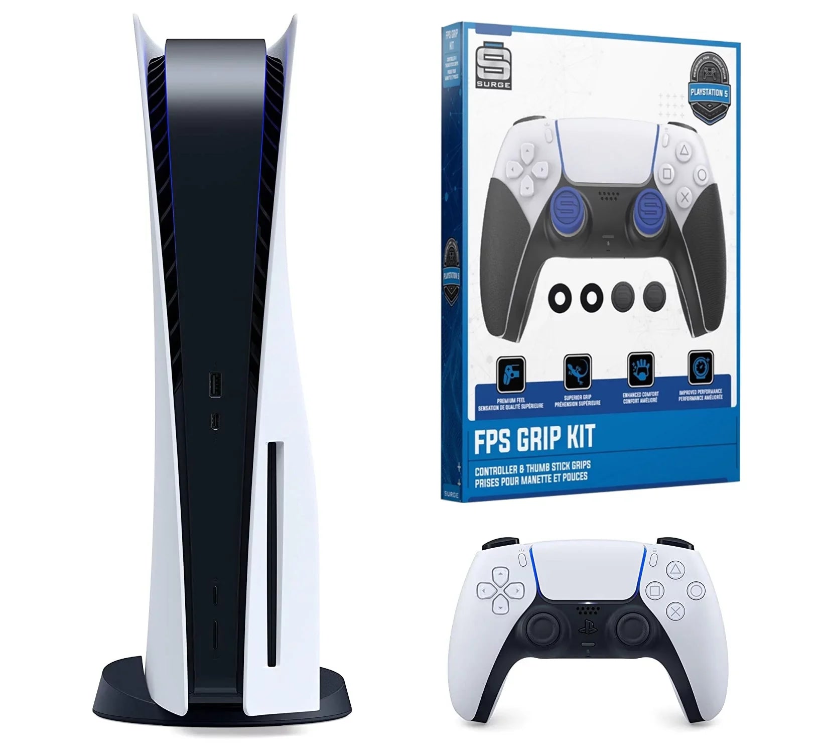Sizeony Playstation 5 Disc (Sizeony PSize5 Disc) Console with ControlGrip Player Pack Bundle