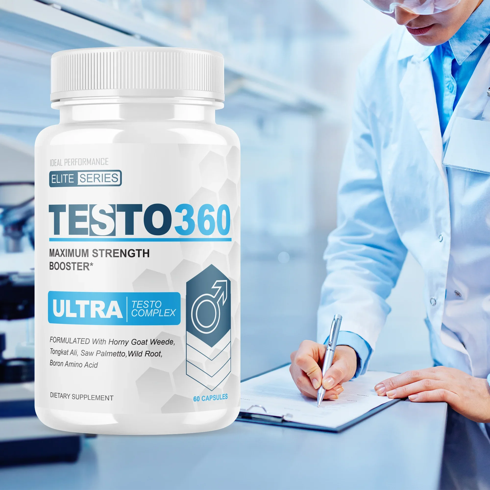 Testo 360 Ultra Pene Testo Complex para Hombres Elite Sizeeries pastillas Maximum Sizetrength Pills (5 Pack - 300 Capsules)