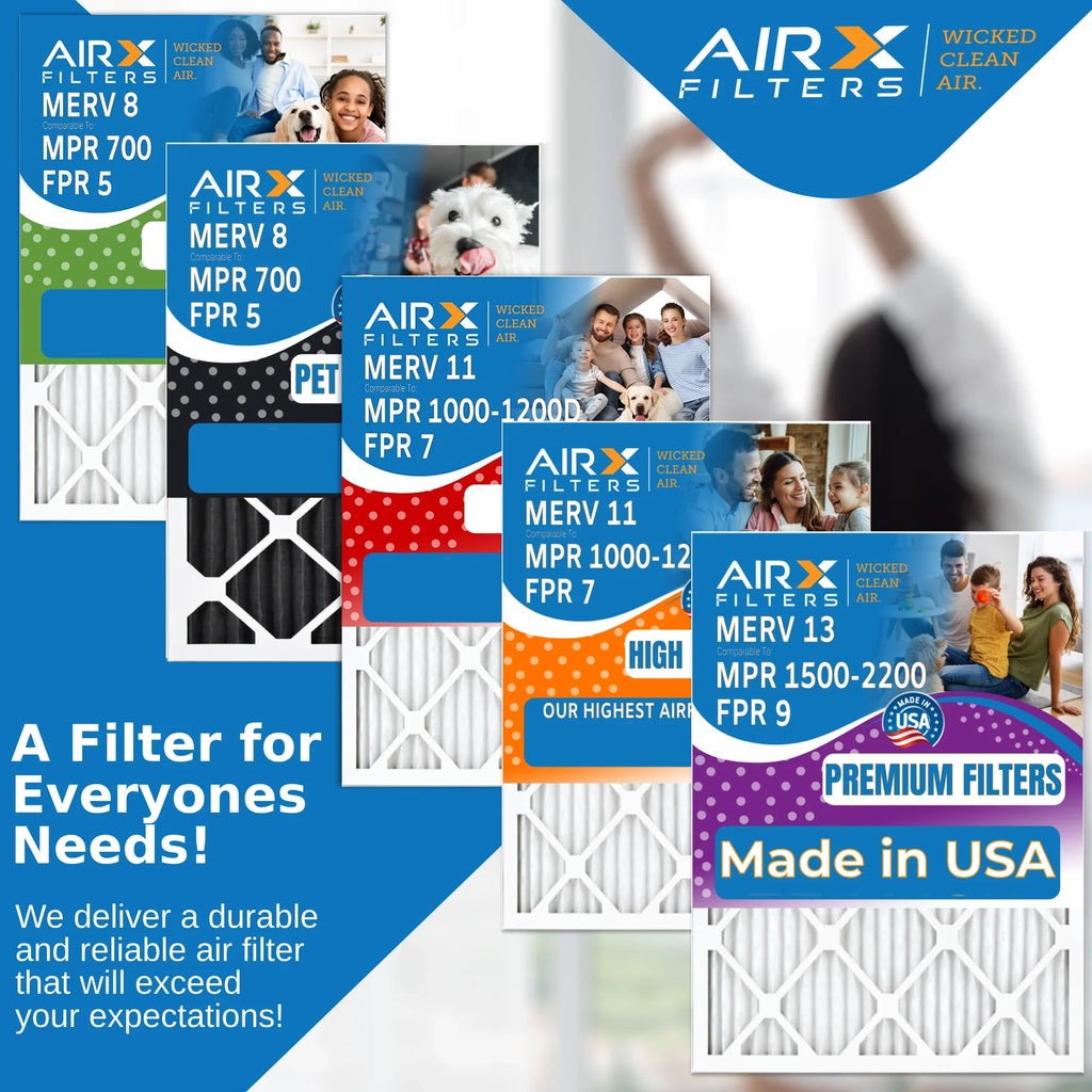 16x20x4 Air Filter MERV 11 Comparable to MPR 1000, MPR 1200 & FPR 7 Compatible with Bryant Carrier FILXXFNC-0017 Premium USizeA Made 16x20x4 Furnace Filter 2 Pack by AIRX FILTERSize WICKED CLEAN AIR.