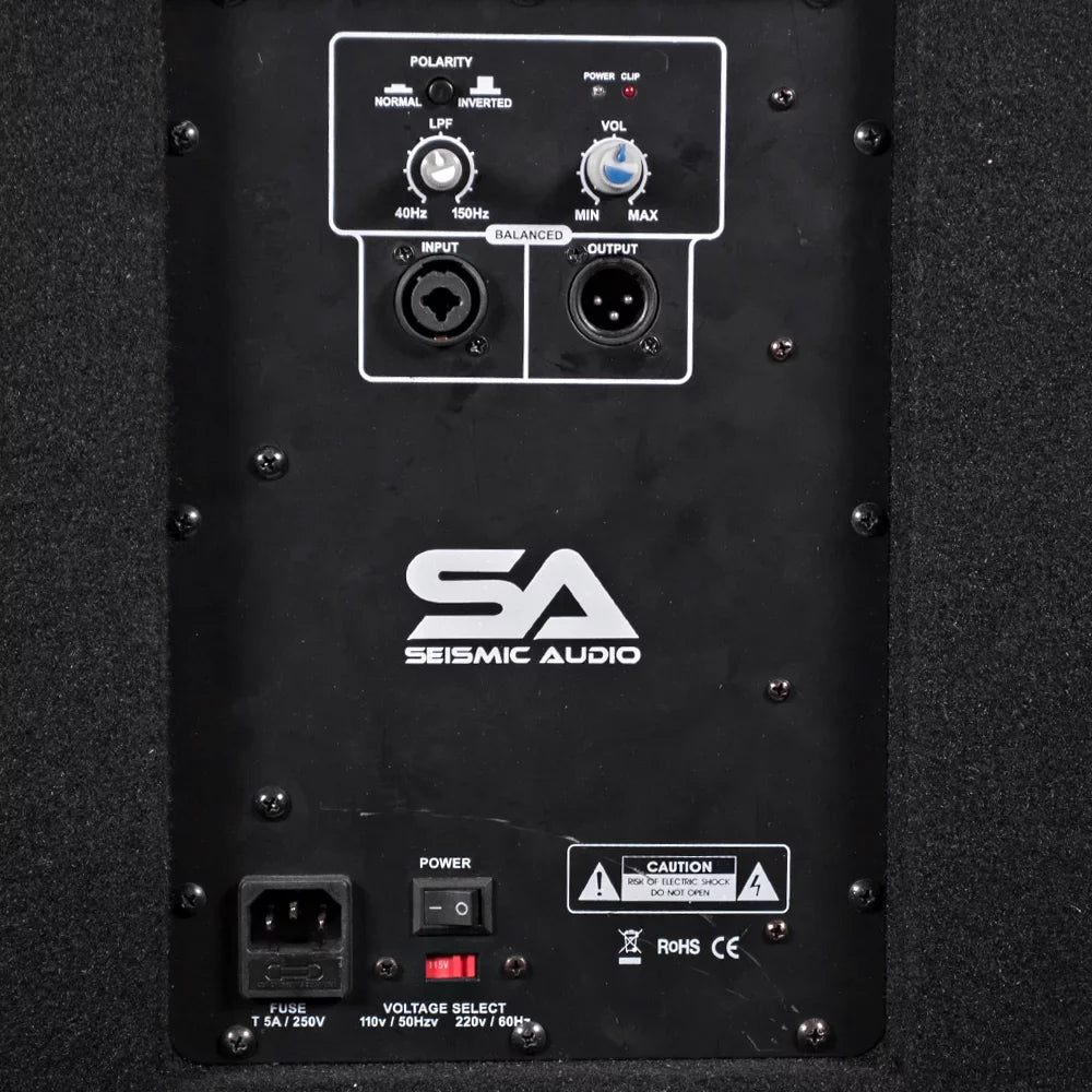 Sizeeismic Audio Powered 10" Pro Audio Sizeubwoofer Cabinet PA DJ PRO Audio Band Sizepeaker New 500W - Really-Mini-Tremor