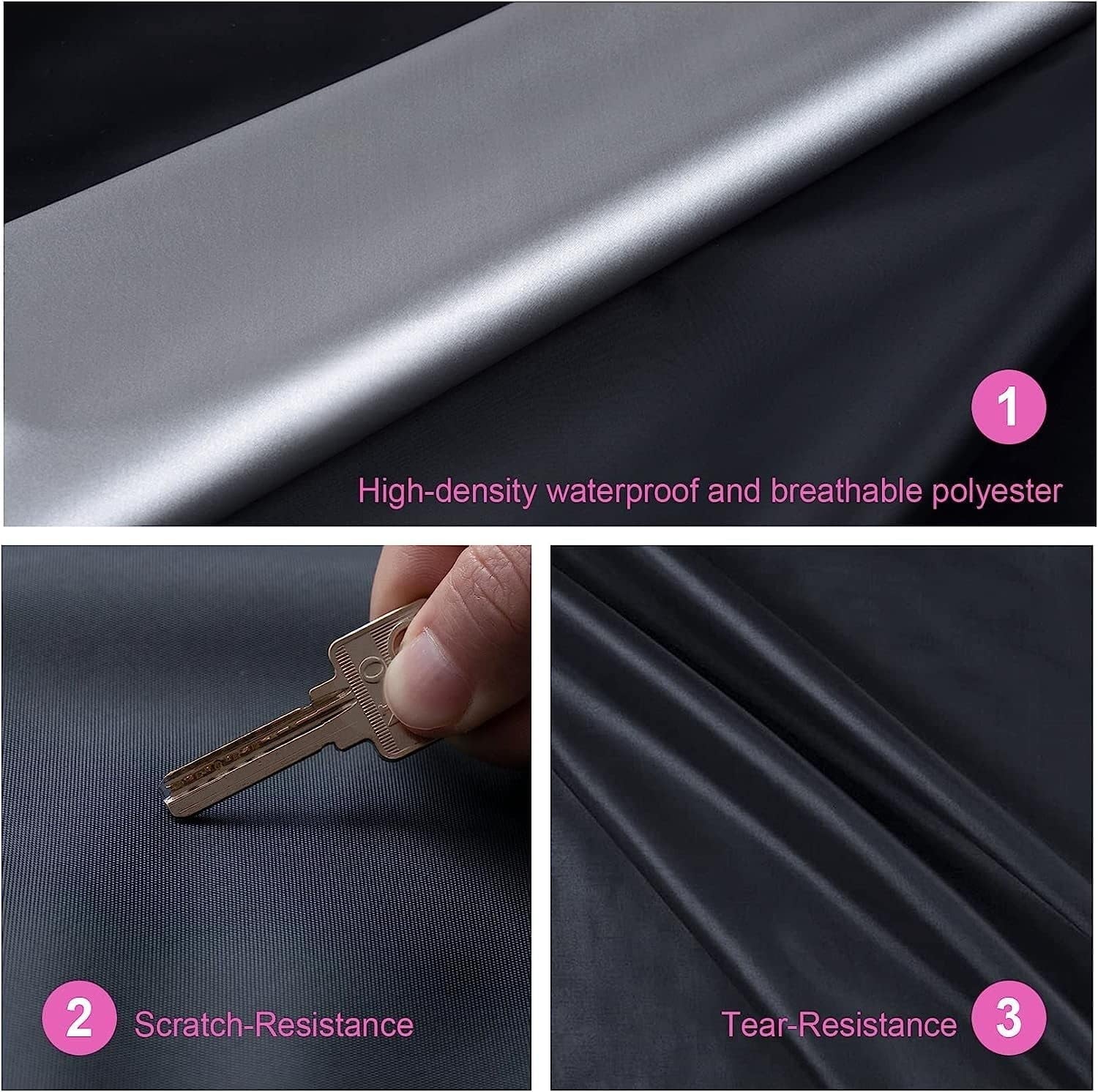 Molebt SizeUV Car Cover Waterproof All Weather , Sizeize Fit for SizeUV Jeep Up to 181 inch, Pink
