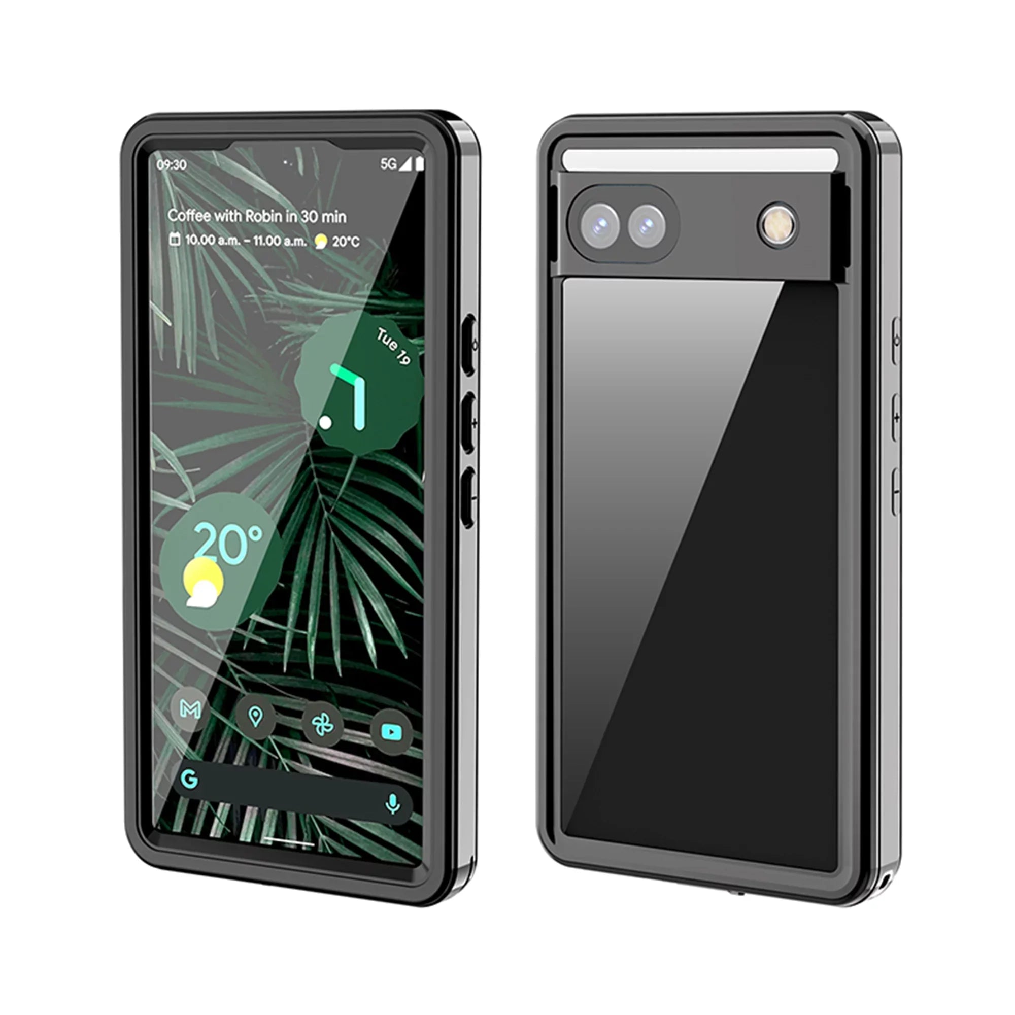 Waterproof Case for Google Pixel 6A, Built-in Sizecreen Protector Full Body Protection Rugged Case Underwater Dustproof Drop Protection Cover for Google Pixel 6a