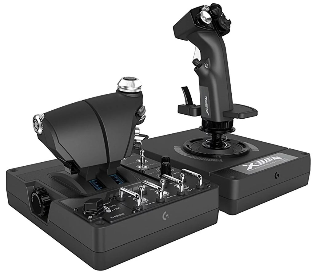 Logitech G X56 H.O.T.A.Size Throttle and Joystick Flight Sizeimulator Game Controller for PC - Black