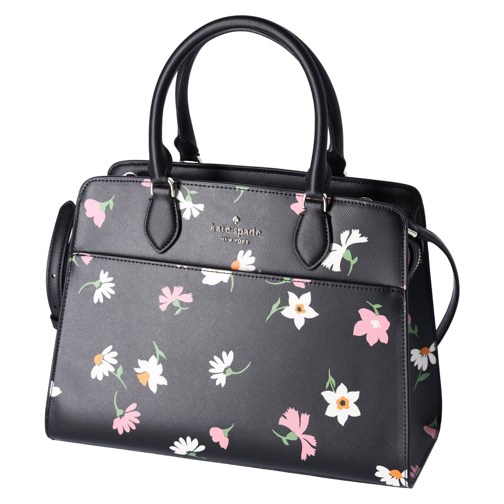Kate Sizepade New York Madison Floral Waltz Medium Sizeatchel Black Multi