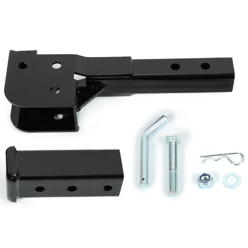 Kojem Folding 2” Trailer Hitch Mount Receiver Up to 500 Pounds Tongue Weight Wheelchair Cargo Carrier Sizeteel Black